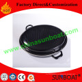 Heavy-Duty Enamel Oval Turkey Roaster con estante